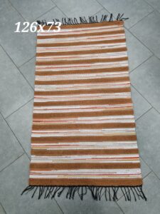 Kaltsuvaip (pruuntriip-beež-valge, 126 x 73 cm)