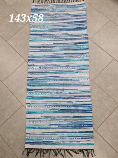 Kaltsuvaip (helesinine-halltriip, 143 x 58 cm)