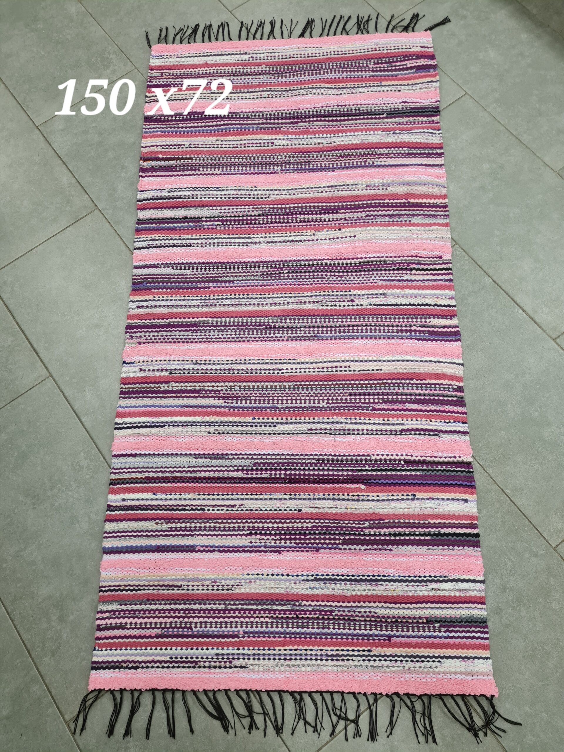 Kaltsuvaip (roosa triip-lilla, 150 x 72 cm)