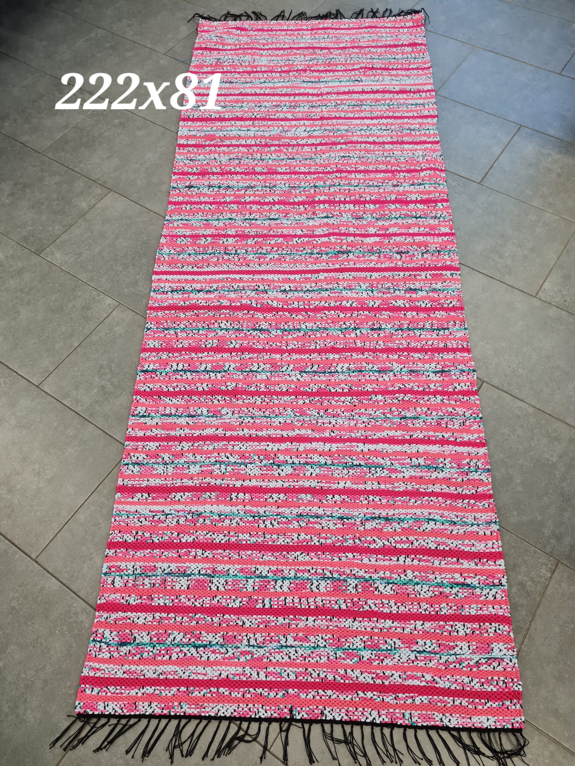 Kaltsuvaip (roosa-roheline, 222 x 81 cm)