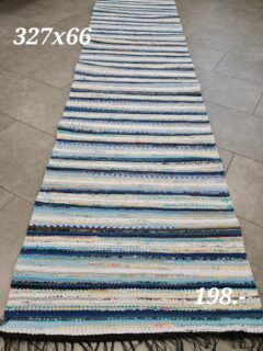 Kaltsuvaip (sinine-valge-helesinine, 327 x 66 cm)