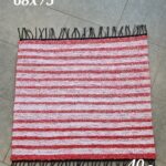 Kaltsuvaip (punane-triip-kirju-roosa, 68 x 75 cm)