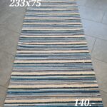 Kaltsuvaip (kreemtriip-hall-helesinine, 233 x 75 cm)