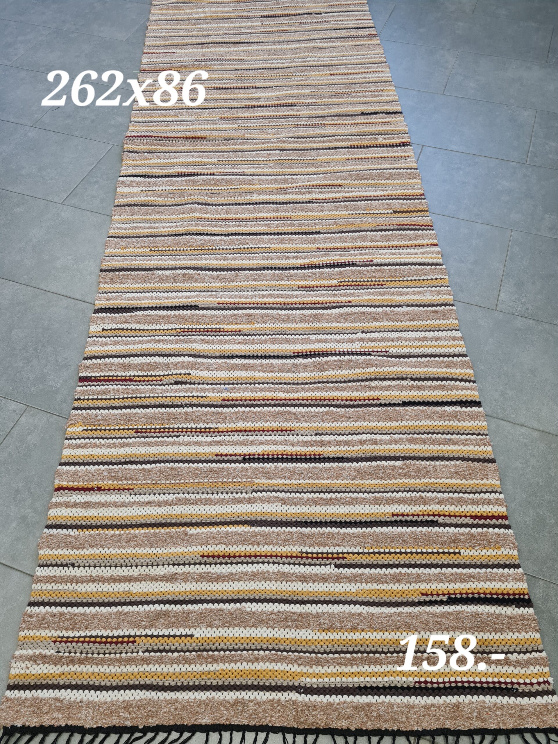 Kaltsuvaip (pruun-beež-kollane, 262 x 86 cm)