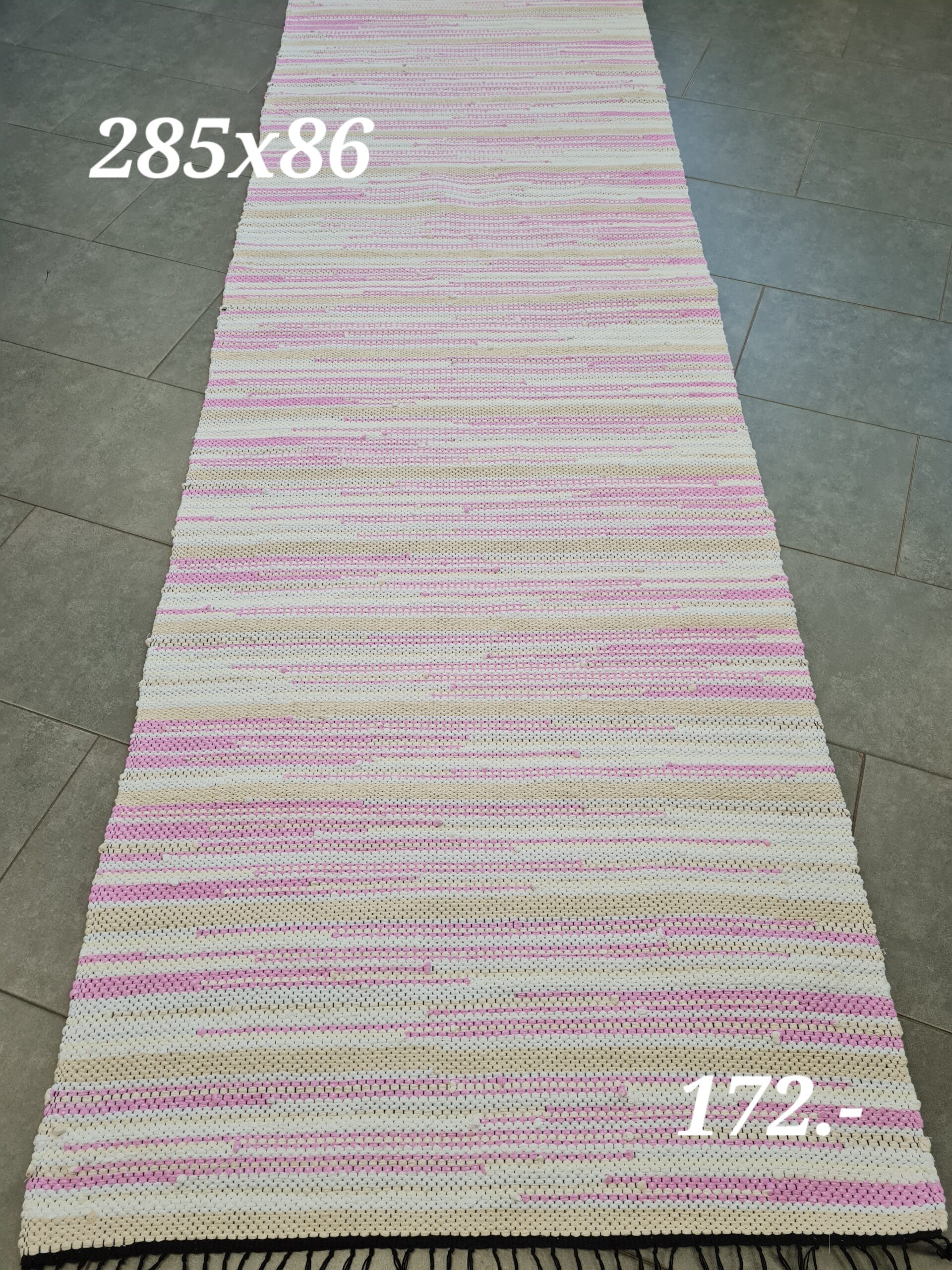 Kaltsuvaip (beež-valge-roosa, 285 x 86 cm)