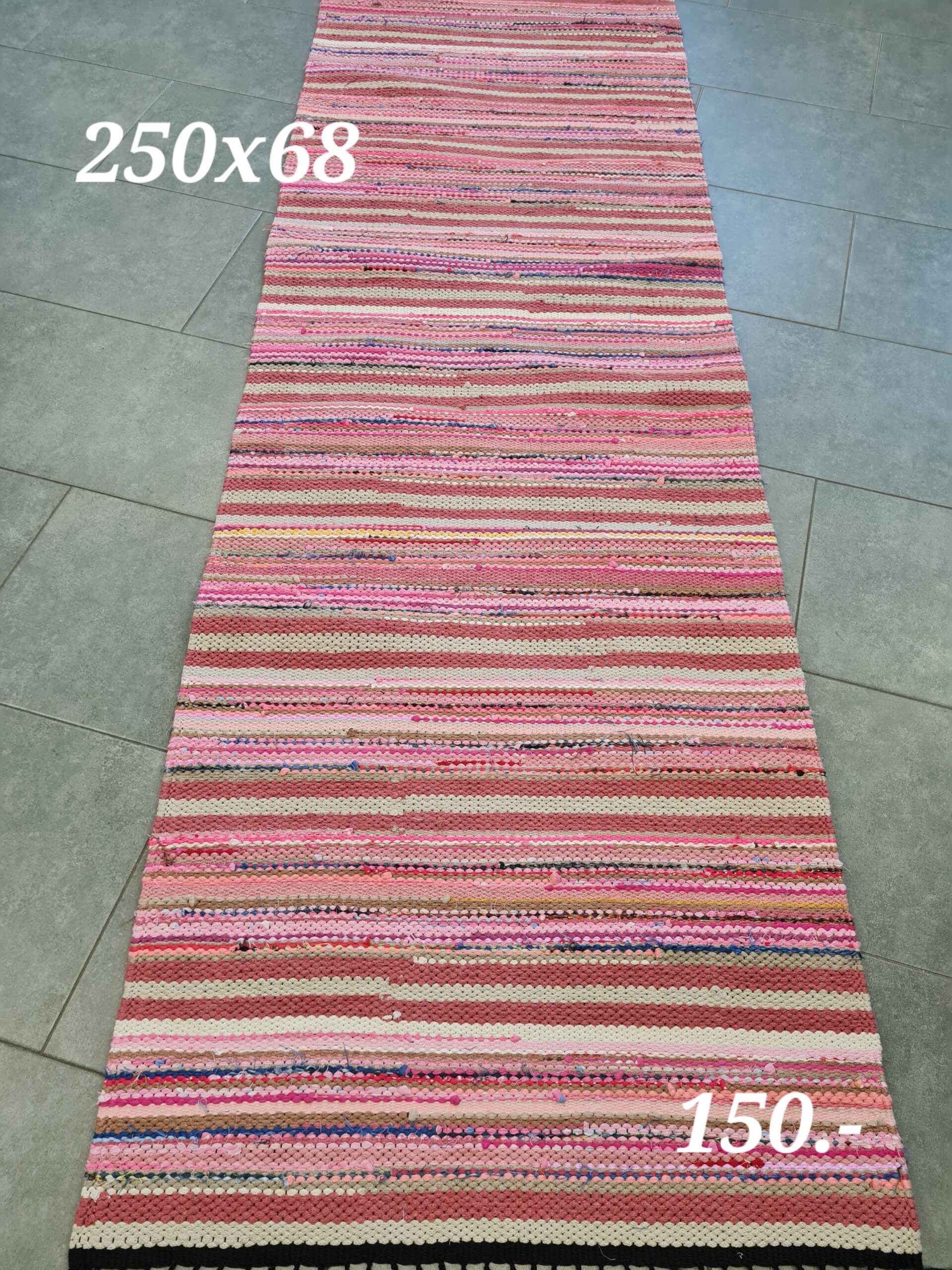 Kaltsuvaip (roosa-beež-pruun, 250 x 68 cm)