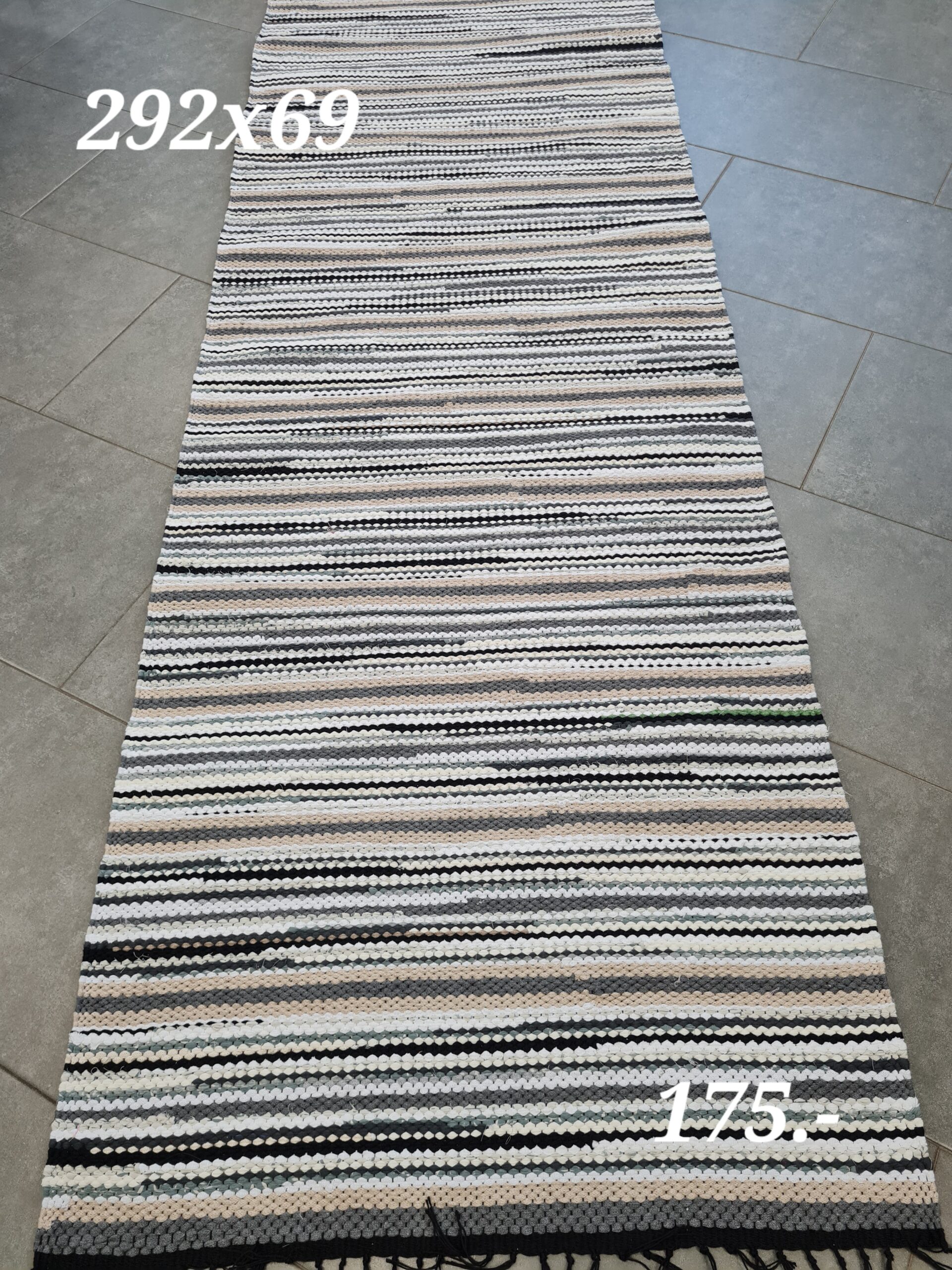 Kaltsuvaip (hall-valge-beež-must, 292 x 69 cm)